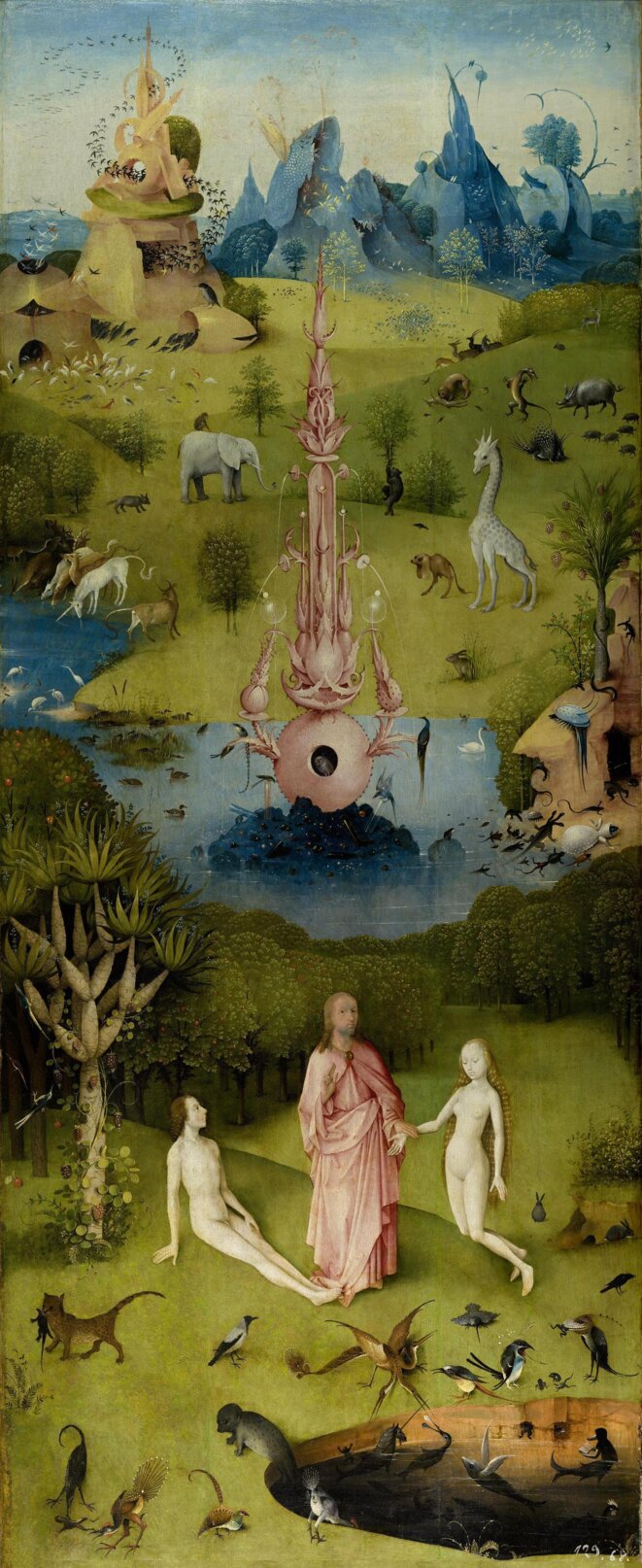 Jérôme Bosch, ~1500, Le Paradis et la présentation d'Ève Jérôme Bosch, ~1500, Le Paradis et la présentation d'Ève