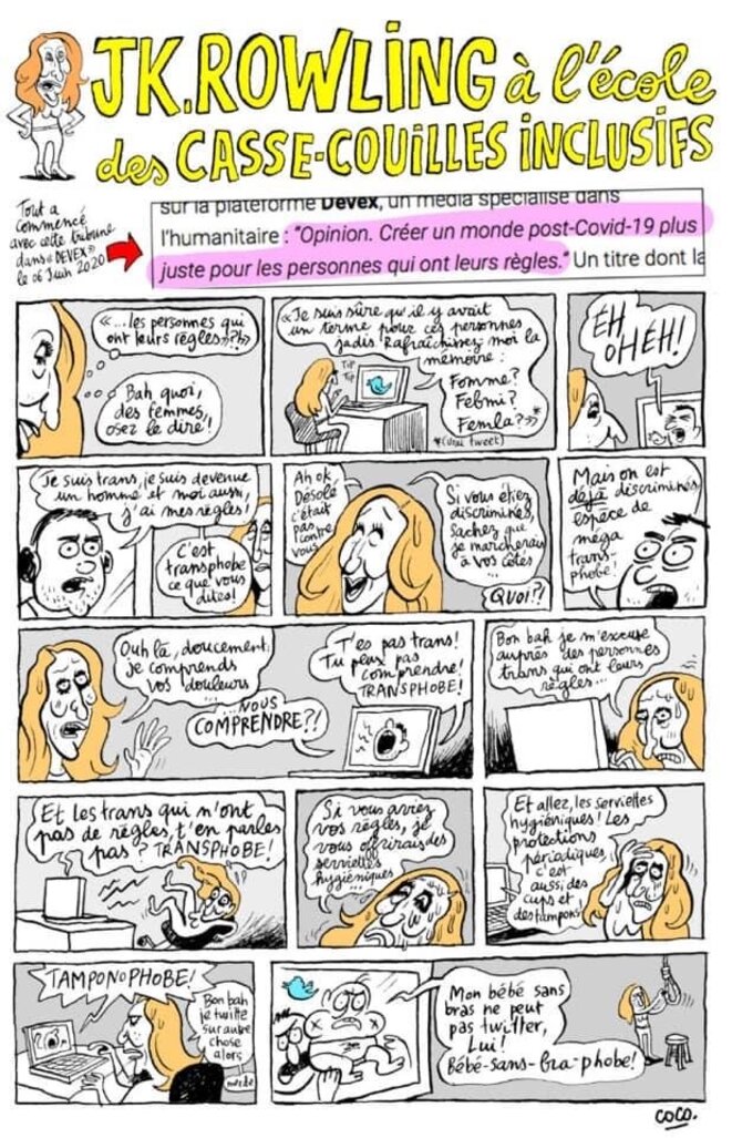J.K Rowling dans la tourmente © Coco - Charlie Hebdo J.K Rowling dans la tourmente © Coco - Charlie Hebdo
