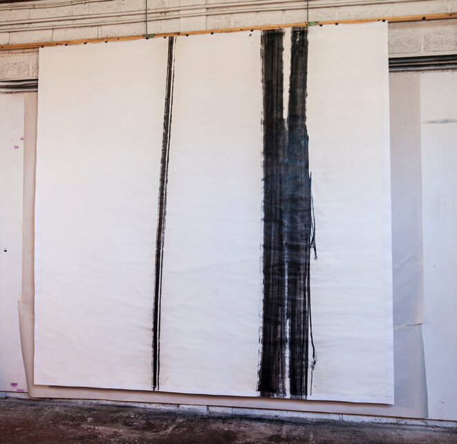 Take a breath, dessin bois brulé 2,75x2,75m © Elisabeth Leverrier Take a breath, dessin bois brulé 2,75x2,75m © Elisabeth Leverrier