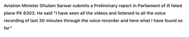 L'incroyable crash du Pakistan Airlines PIA8303