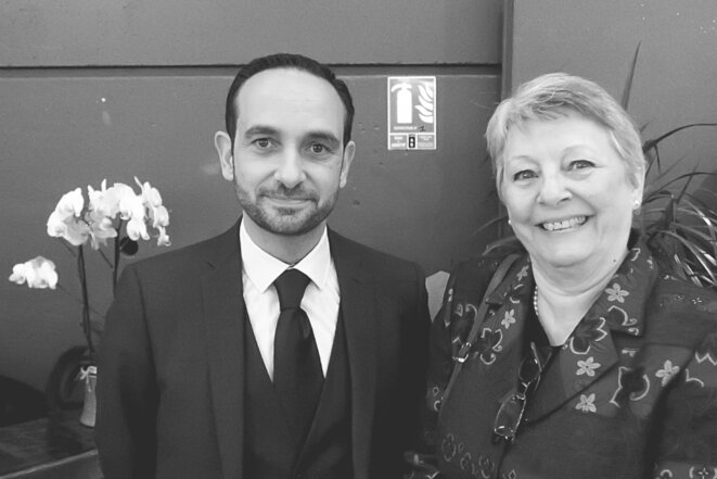 Janvier 2020 (cérémonie des vœux). Patrick Haddad, maire de Sarcelles, avec Annick L'Ollivier-Langlade, déléguée à la Culture, qui en qualité de première adjointe a assumé les deux intérims de Nicolas Maccioni et Annie Péronnet. © Luc Bentz (publication placée ici sous licence Creative commons CC-BY-SA-NC int. 4.0). Janvier 2020 (cérémonie des vœux). Patrick Haddad, maire de Sarcelles, avec Annick L'Ollivier-Langlade, déléguée à la Culture, qui en qualité de première adjointe a assumé les deux intérims de Nicolas Maccioni et Annie Péronnet. © Luc Bentz (publication placée ici sous licence Creative commons CC-BY-SA-NC int. 4.0).