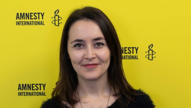 Sarah Beamish, présidente d'Amnesty International Sarah Beamish, présidente d'Amnesty International