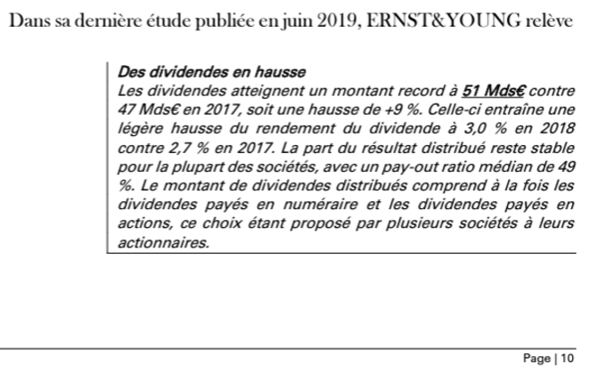 Dividendes en hausse de 9% en 2019 © SmartCab Dividendes en hausse de 9% en 2019 © SmartCab
