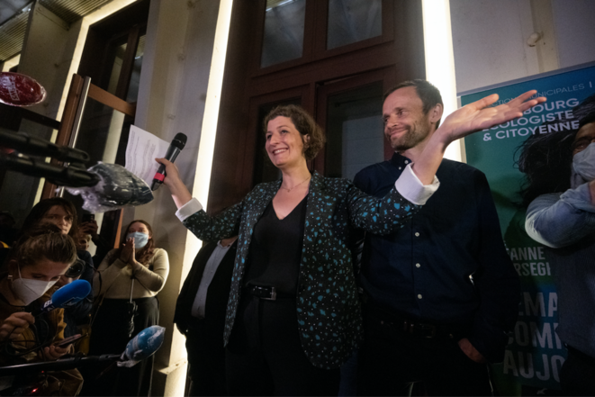 La nouvelle maire de Strasbourg, Jeanne Barseghian, le 28 juin. © PATRICK HERTZOG / AFP