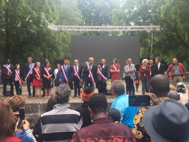 Discours de Bruno Piriou, maire de Corbeil-Essonnes. © Héléna Berkaoui Discours de Bruno Piriou, maire de Corbeil-Essonnes. © Héléna Berkaoui