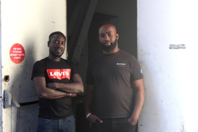 Aboubakar et Jean-Marc sont les délégués du collectif Schaeffer. © NB Aboubakar et Jean-Marc sont les délégués du collectif Schaeffer. © NB