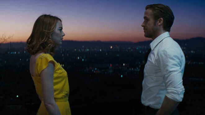 Emma Stone, Ryan Gosling, "La la land", film de Damien Chazelle (2016) © SND Emma Stone, Ryan Gosling, "La la land", film de Damien Chazelle (2016) © SND
