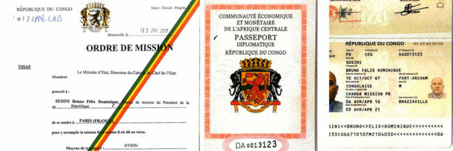 Ordre de mission et passeport diplomatique : ces documents ont été fournis par le Congo à l’un des hommes soupçonnés en 2018 « d’association de malfaiteurs en vue de commettre un assassinat » contre un opposant. Ordre de mission et passeport diplomatique : ces documents ont été fournis par le Congo à l’un des hommes soupçonnés en 2018 « d’association de malfaiteurs en vue de commettre un assassinat » contre un opposant.