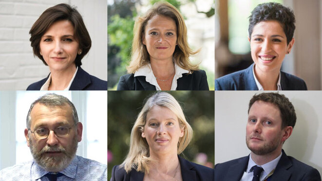 Nathalie Elimas, Olivia Grégoire, Sarah El Haïry, Joël Giraud, Bérangère Abba et Clément Beaune, les six nouveaux entrants au gouvernement. © DR/Wikipédia/Capture d'écran/AFP Nathalie Elimas, Olivia Grégoire, Sarah El Haïry, Joël Giraud, Bérangère Abba et Clément Beaune, les six nouveaux entrants au gouvernement. © DR/Wikipédia/Capture d'écran/AFP