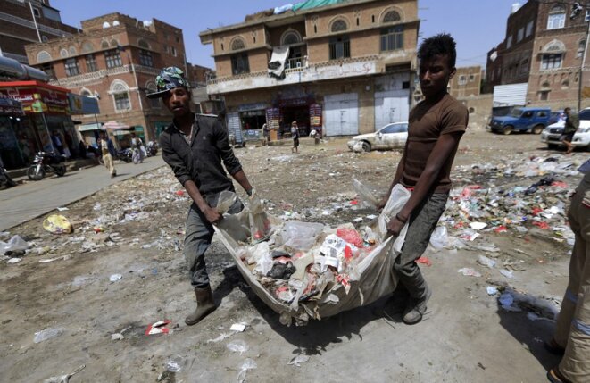 A Sanaa, Yemen, le 13 juillet 2020. © Mohammed Huwais/AFP A Sanaa, Yemen, le 13 juillet 2020. © Mohammed Huwais/AFP