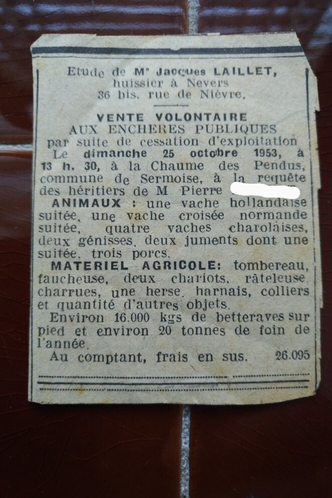 Vente aux enchères (la Chaume des pendus) © Rêveries de Coco Vente aux enchères (la Chaume des pendus) © Rêveries de Coco