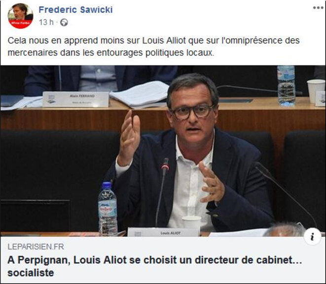 Copie d'écran Facebook Copie d'écran Facebook