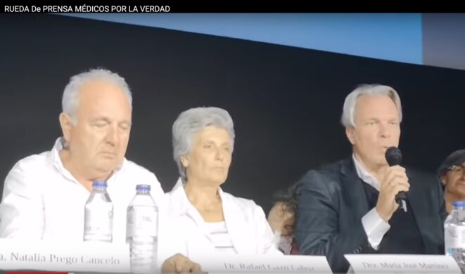 Madrid, Juillet 2020, conférence " Rueda de prensa Médicos pour la verdad " Madrid, Juillet 2020, conférence " Rueda de prensa Médicos pour la verdad "