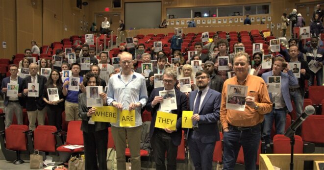 Une image prise au MIT à la suite d'une discussion ouverte avec des étudiants sur l'internement massif d'Ouïghours et d'autres musulmans turcs le 19 avril 2019. Une image prise au MIT à la suite d'une discussion ouverte avec des étudiants sur l'internement massif d'Ouïghours et d'autres musulmans turcs le 19 avril 2019.