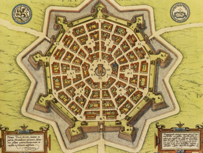 Plan de Palmanova (vers 1600) Plan de Palmanova (vers 1600)