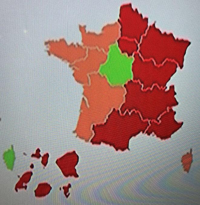 Carte de France du Covid19 Carte de France du Covid19