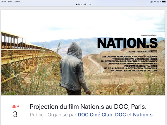 Projection du film NATION.S à Paris le 3 septembre au DOC