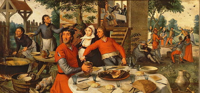 Fête des paysans, 1550 - Pieter Aertsen Fête des paysans, 1550 - Pieter Aertsen