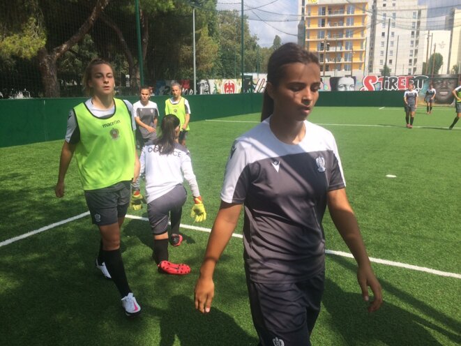 Les filles de OGC Nice, à l’entraînement. © JLLT / MP Les filles de OGC Nice, à l’entraînement. © JLLT / MP