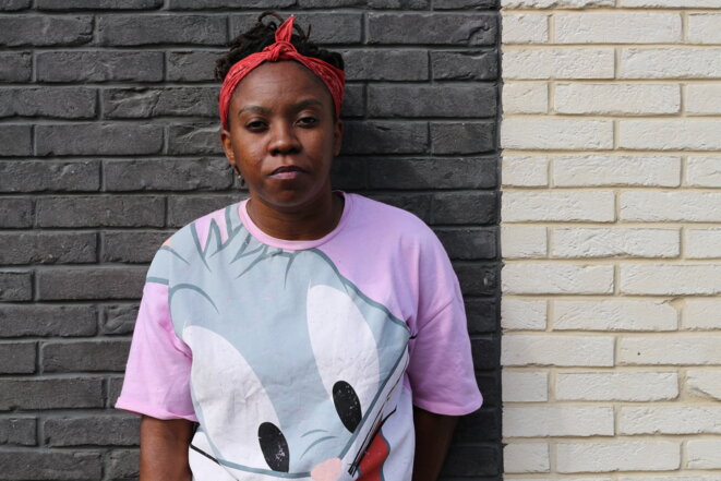 Aurelle Kedy, l'une des trois filles de Calixte Songa Mbappé, à Alforville, fin août 2020. © MG Aurelle Kedy, l'une des trois filles de Calixte Songa Mbappé, à Alforville, fin août 2020. © MG