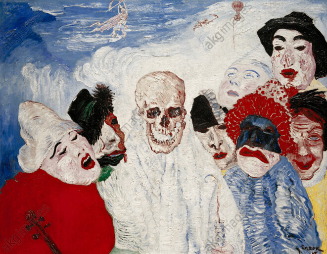 « La mort et les masques », James Ensor, 1897 © DR « La mort et les masques », James Ensor, 1897 © DR