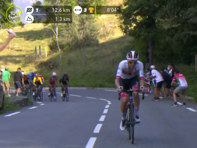 Pogacar signe le nouveau recrde de la montée du Col de Peyresourde: 24 mn 35 s. Pogacar signe le nouveau recrde de la montée du Col de Peyresourde: 24 mn 35 s.