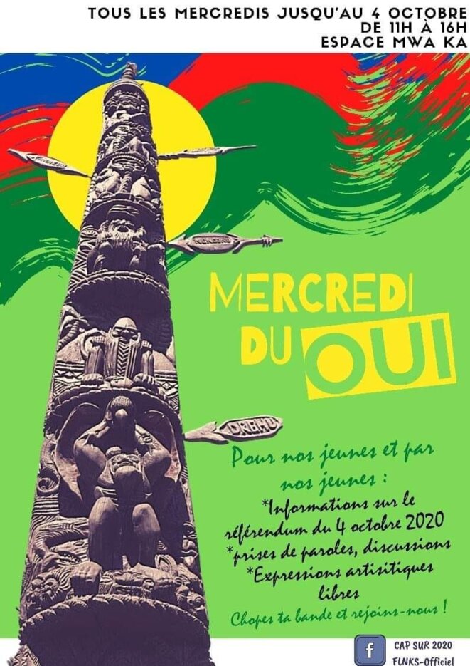 Affiche pour les mercredi du oui © FLNKS Officiel Affiche pour les mercredi du oui © FLNKS Officiel