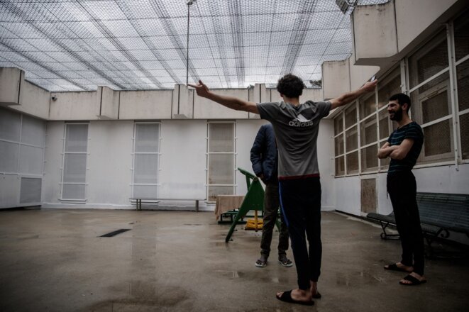 Un centre de rétention à Oissel le 22 mai 2020. © Sameer Al-Doulmy/AFP
