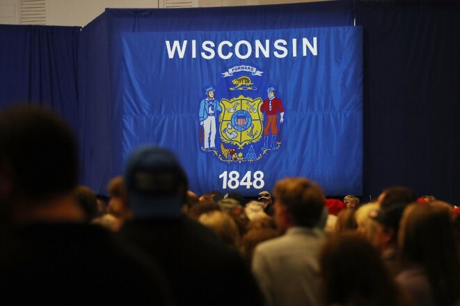 Un meeting de Trump en 2016 à Waukesha, dans le Wisconsin. © Spencer Platt/Getty Images North America/AFP Un meeting de Trump en 2016 à Waukesha, dans le Wisconsin. © Spencer Platt/Getty Images North America/AFP