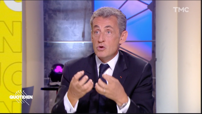 N. Sarkozy dans l'émission "Quotidien" le 10 septembre 2020. © Capture d'écran
