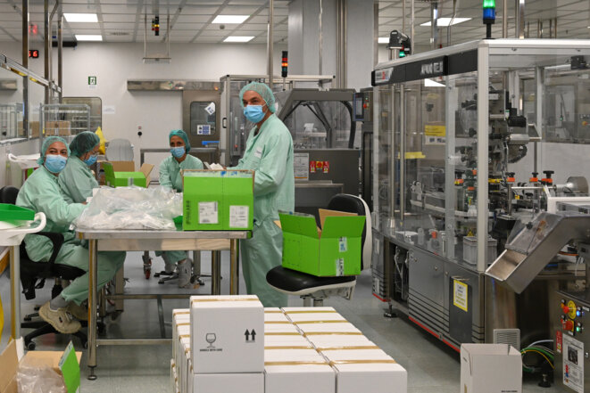 Dans un laboratoire italien d'AstraZeneca. © AFP Dans un laboratoire italien d'AstraZeneca. © AFP