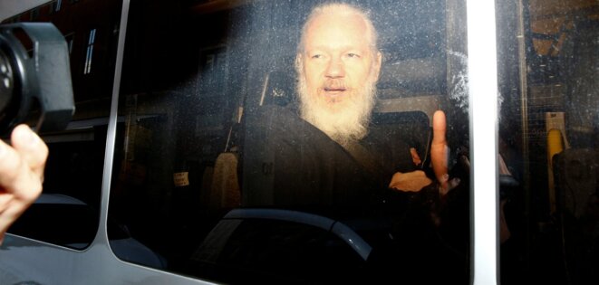 Julian Assange après son arrestation , le 11 avril 2019 © © REUTERS/Henry Nicholls Julian Assange après son arrestation , le 11 avril 2019 © © REUTERS/Henry Nicholls