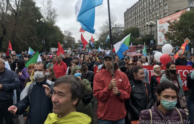 Khabarovsk, le 19 septembre. © (Khabarovsk team Navalny) Khabarovsk, le 19 septembre. © (Khabarovsk team Navalny)