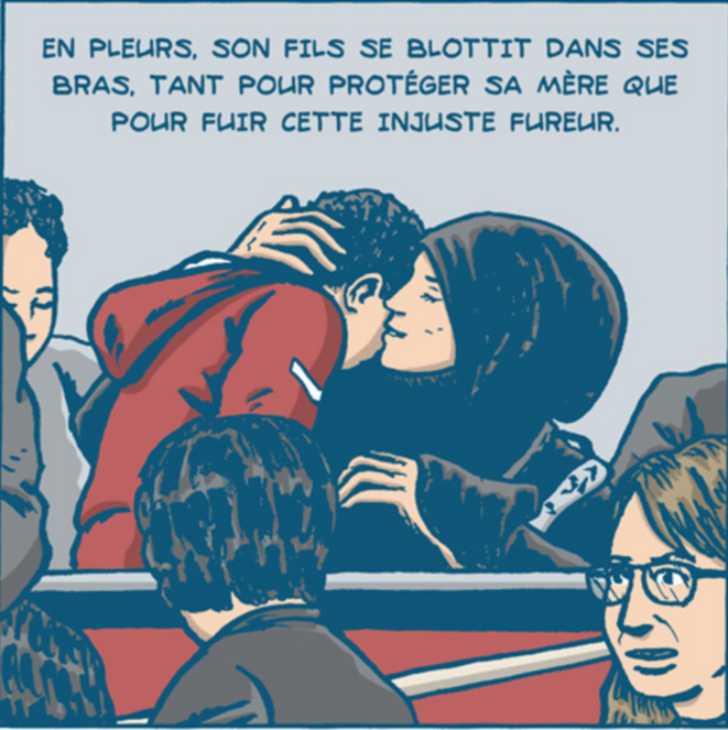 Dans sa BD du 14 septembre, Remedium revient sur l'histoire de Fatima, qui avait accompagné son enfant lors d'une sortie scolaire à l'Assemblée Nationale en 2019 Dans sa BD du 14 septembre, Remedium revient sur l'histoire de Fatima, qui avait accompagné son enfant lors d'une sortie scolaire à l'Assemblée Nationale en 2019