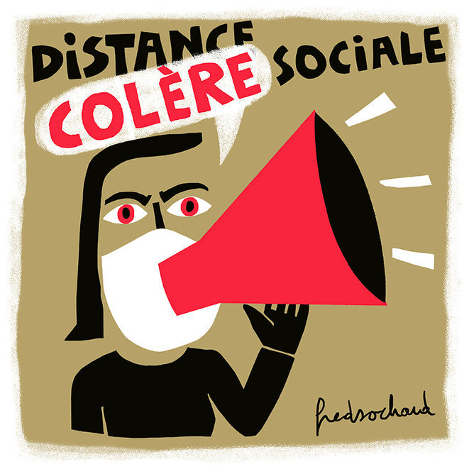 Distance ou colère sociale © Fred Sochard Distance ou colère sociale © Fred Sochard