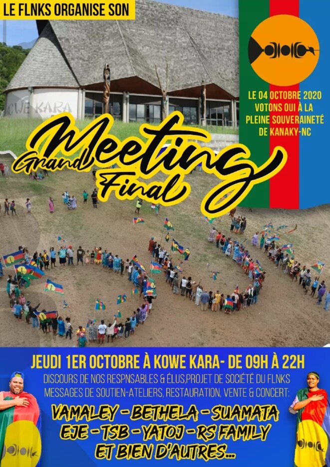 Grand meeting final de la campagne du oui à Kowe Kara à Nouméa Grand meeting final de la campagne du oui à Kowe Kara à Nouméa