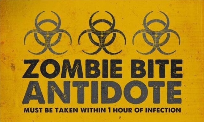 "Antidote contre les morsures de zombies". "Antidote contre les morsures de zombies".