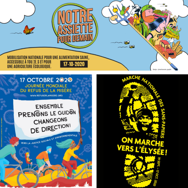 17 octobre - une date, trois mobilisations 17 octobre - une date, trois mobilisations
