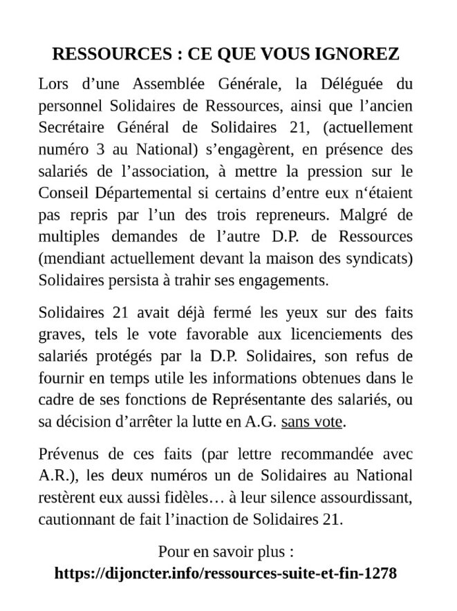 Flyer Ressources Flyer Ressources