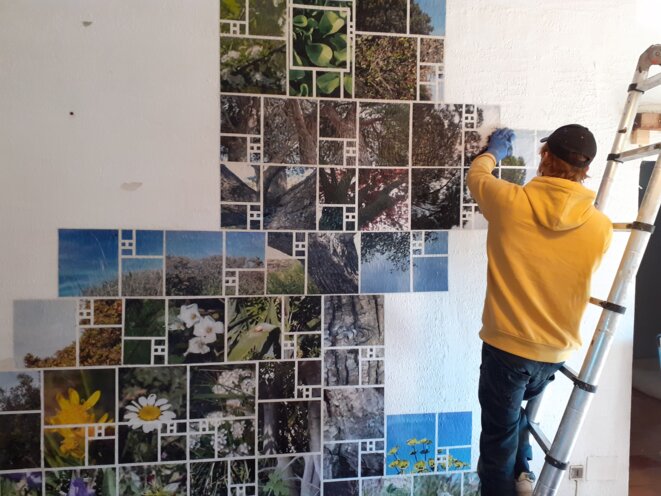 L'artiste urbain CSSJPG est venu décorer d'une fresque la Maison de l'Écologie et des Résistances L'artiste urbain CSSJPG est venu décorer d'une fresque la Maison de l'Écologie et des Résistances