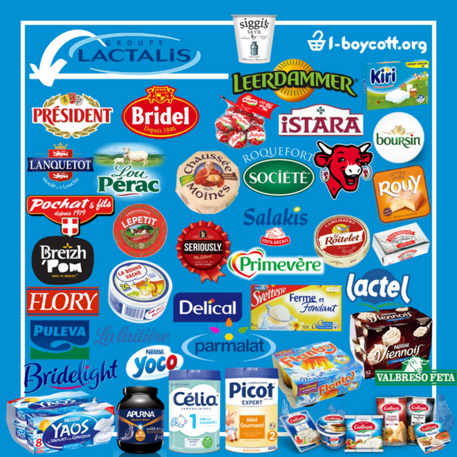 Marques Lactalis © I-Boycott.org Marques Lactalis © I-Boycott.org