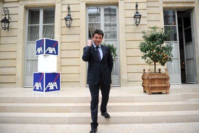 Henri de Castries, patron d'Axa de 2000 à 2016, au siège parisien du groupe en 2009. © Lionel Bonaventure / AFP Henri de Castries, patron d'Axa de 2000 à 2016, au siège parisien du groupe en 2009. © Lionel Bonaventure / AFP