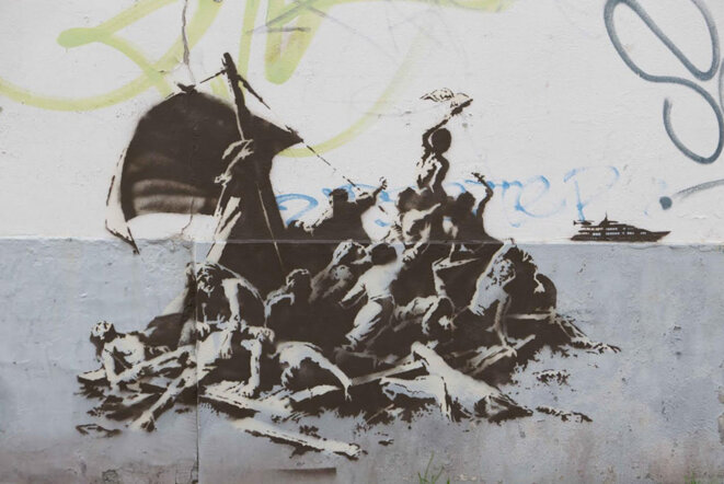 Le radeau de la méduse selon Banksy Le radeau de la méduse selon Banksy