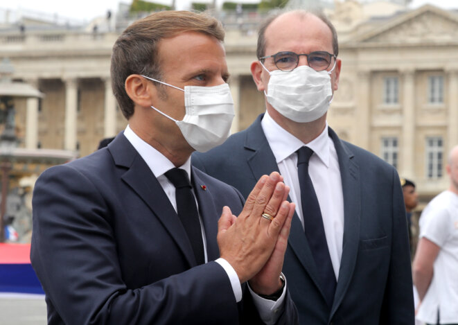Emmanuel Macron et Jean Castex, le 14 juillet 2020. © Ludovic MARIN / AFP Emmanuel Macron et Jean Castex, le 14 juillet 2020. © Ludovic MARIN / AFP