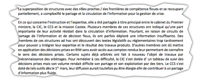 Extrait du rapport confidentiel. © Document Mediapart Extrait du rapport confidentiel. © Document Mediapart