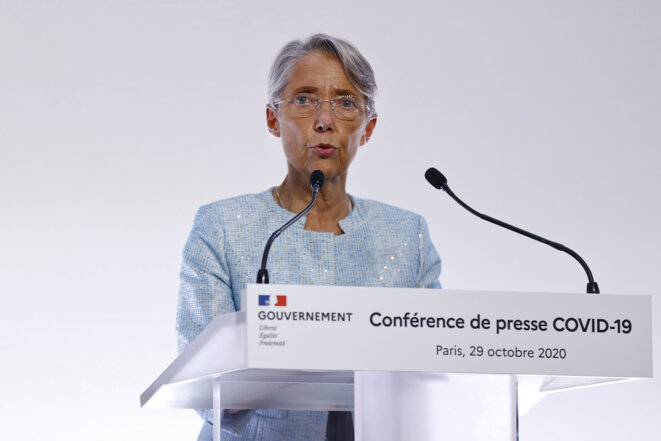 La ministre du travail, Élisabeth Borne, le 29 octobre 2020. © AFP La ministre du travail, Élisabeth Borne, le 29 octobre 2020. © AFP