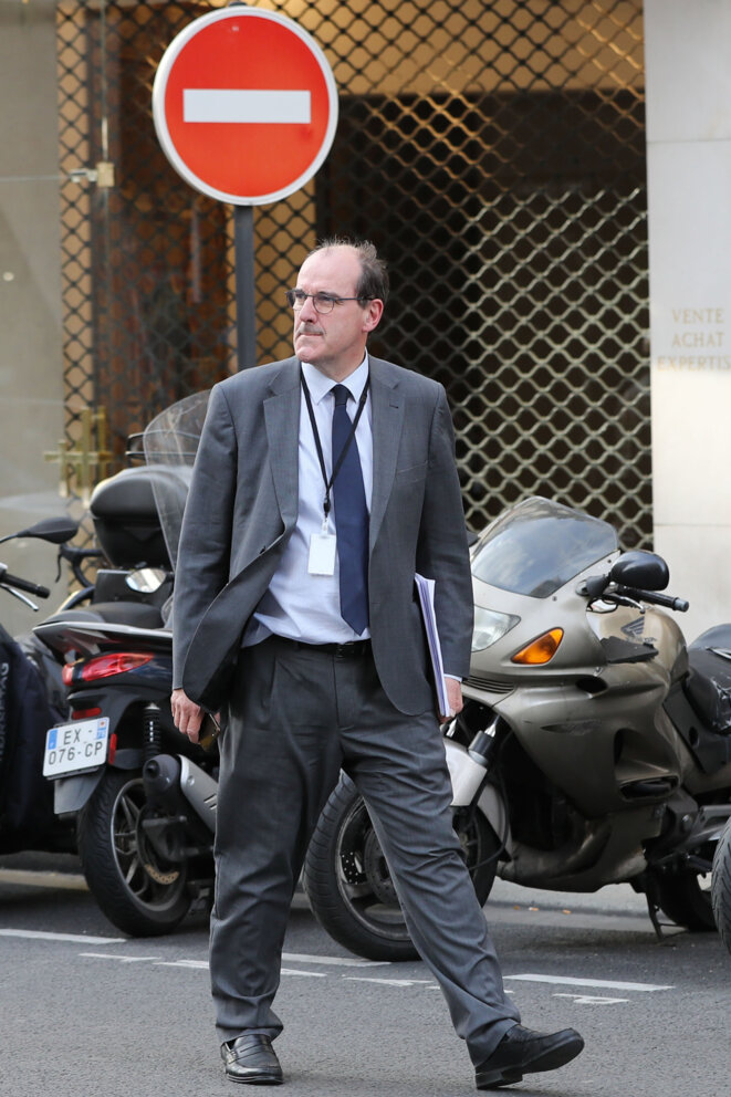 Jean Castex, avant de reconfiner, fut "Monsieur déconfinement" sous le gouvernement Philippe (ici, à la sortie du ministère de l'intérieur le 13 mai 2020). © Ludovic MARIN / AFP Jean Castex, avant de reconfiner, fut "Monsieur déconfinement" sous le gouvernement Philippe (ici, à la sortie du ministère de l'intérieur le 13 mai 2020). © Ludovic MARIN / AFP