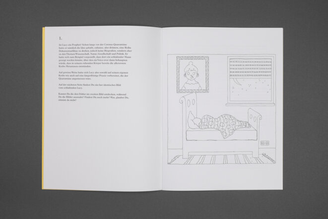 Lucy is seek, a coloring book, Rose Rosen, commissionne and produced by steririscher herbst '20 © Clara Wildberger Lucy is seek, a coloring book, Rose Rosen, commissionne and produced by steririscher herbst '20 © Clara Wildberger