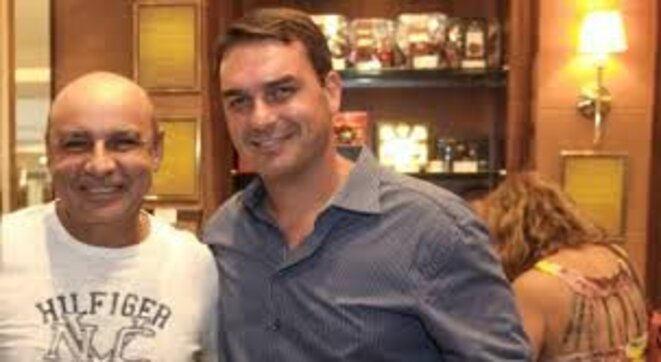 Fabrício Queiroz et Flávio Bolsonaro. © DR Fabrício Queiroz et Flávio Bolsonaro. © DR