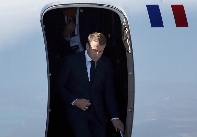 Emmanuel Macron arrive à Istanbul en octobre 2018 pour un sommet sur la Syrie. © Islam Yakut/ANADOLU/AFP Emmanuel Macron arrive à Istanbul en octobre 2018 pour un sommet sur la Syrie. © Islam Yakut/ANADOLU/AFP
